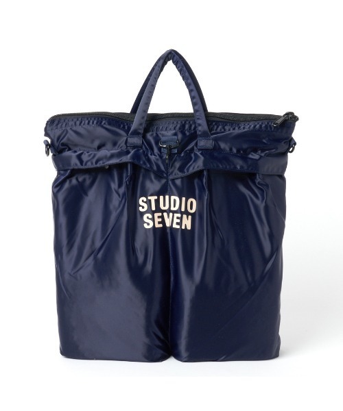 スタジオセブン ナオト バックロゴジャケット STUDIO SEVEN STUDIO SEVEN トートバッグ Satin Helmet Bag「STUDIOSEVEN/スタジオ