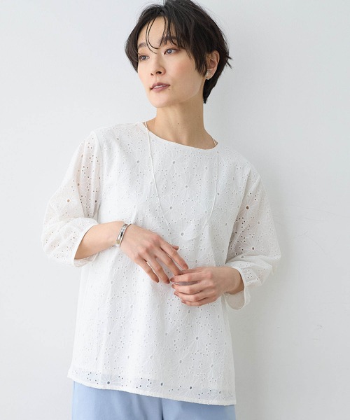 tシャツ うしろZIP切替プルオーバー レディース セール】サークルストレッチバックジッププルオーバー（Tシャツ