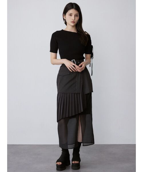 MURUA スカート 異素材MIXスリットスカート : ZOZOTOWN Yahoo!店