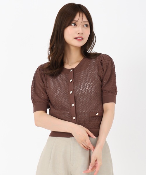 #wnc ミスアシダ missashida カーディガン M 濃紺 ニット リボン付き アンゴラ混 レディース [936009] wnc ミスアシダ missashida カーディガン M 濃紺 ニット リボン