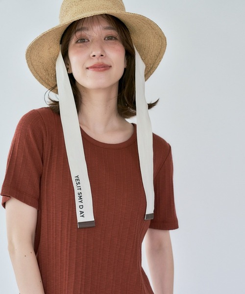 COCOさん専用marihoja【新品未使用】フリンジラフィアブレードハット studio CLIP 帽子 ハット ラフィアブレードハット レディース