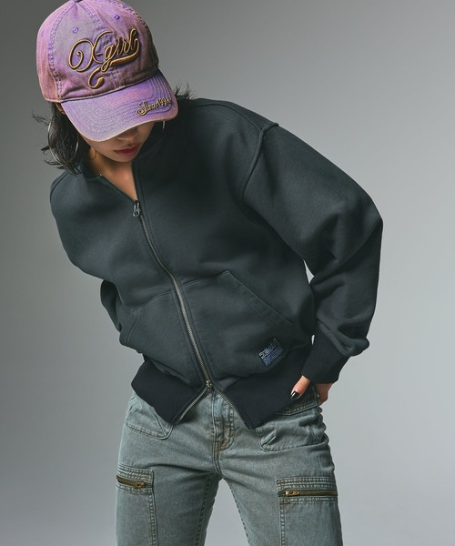 【新品未使用】X-girl ジップアップスウェットブルゾン X-girl（エックスガール） トレーナー スウェット ZIP UP SWEAT JACKET