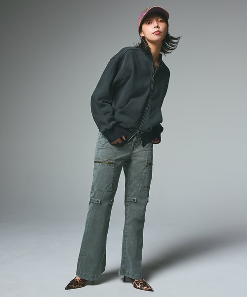 X-girl（エックスガール） トレーナー スウェット ZIP UP SWEAT