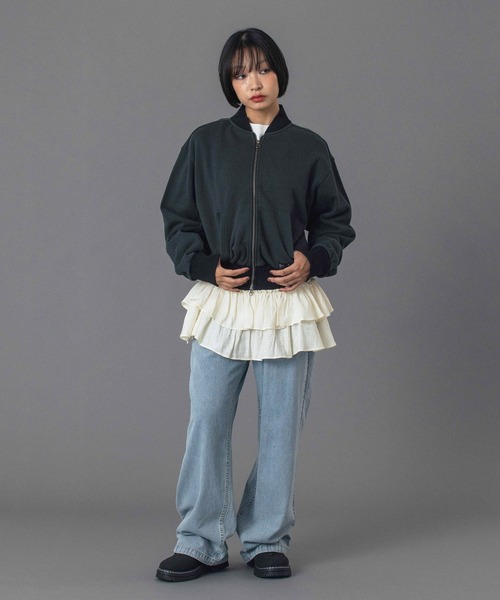 X-girl（エックスガール） トレーナー スウェット ZIP UP SWEAT