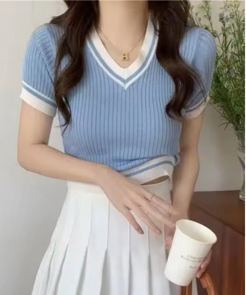 ともき IAM WHAT IAM トレーナー・ニットセット 授乳服マタニティウェア オーガニックコットン 100％ニット 配色