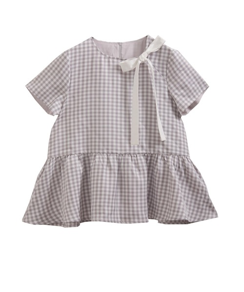 fitmore ギンガムリボンギャザートップス⭐︎新品未使用 Fit more ギンガムリボンギャザートップス レディース : ZOZOTOWN