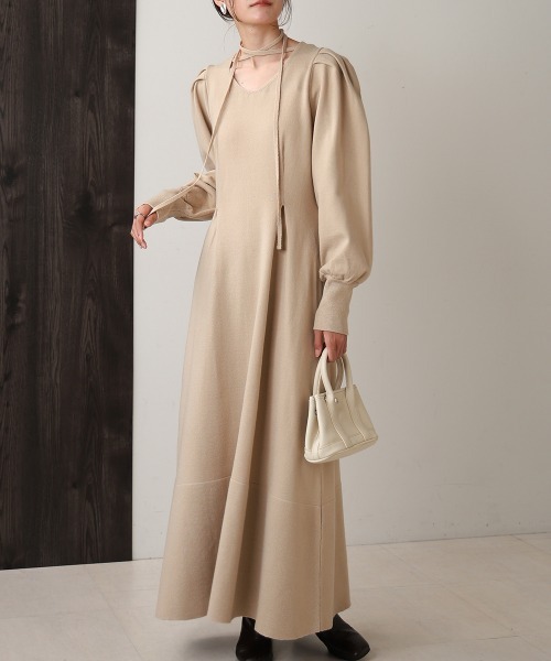 BAB（バブ） 長袖ワンピース S ベージュ レディース : ZOZOTOWN Yahoo