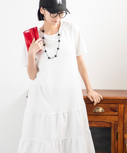 ワンピース 「接触冷感＆UVカット機能付き」さらりと涼しく、動きやすさと美シルエットを両立。甘すぎない切り替えデザインが、気負わないおしゃれ感を演出す | MILLION CARATS | 03