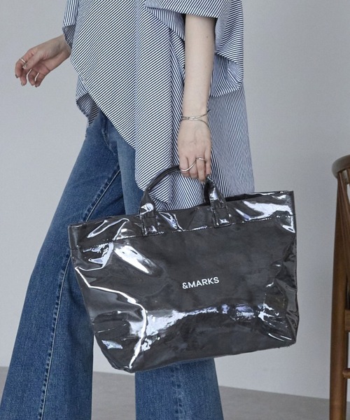 【 】Jeans ナイロン ビーチ サマー トートバッグ momiji × SHIMA DENIM WORKS（モミジ×シマデニムワークス