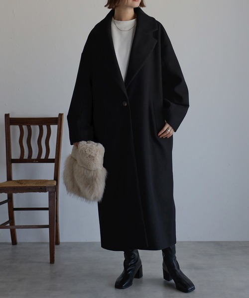 「Bonjour Sagan」 チェスターコート FREE ライトカーキ レディース_画像9