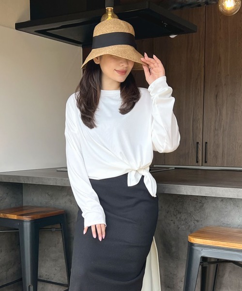 UN3D カーブスリットトップス 白 UN3D. カーブスリットトップス 【公式通販】