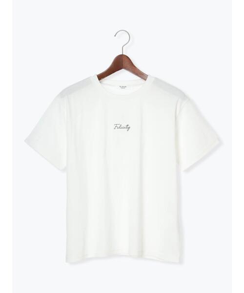 Te chichi TERRASSE tシャツ 「接触冷感」ドローイングフラワーTシャツ