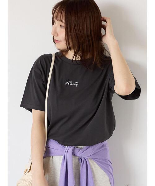 Te chichi TERRASSE tシャツ 「接触冷感」ドローイングフラワーTシャツ Te chichi TERRASSE tシャツ 「接触冷感」ドローイングフラワーTシャツ