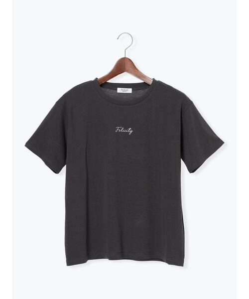 Te chichi TERRASSE tシャツ 「接触冷感」ドローイングフラワーTシャツ