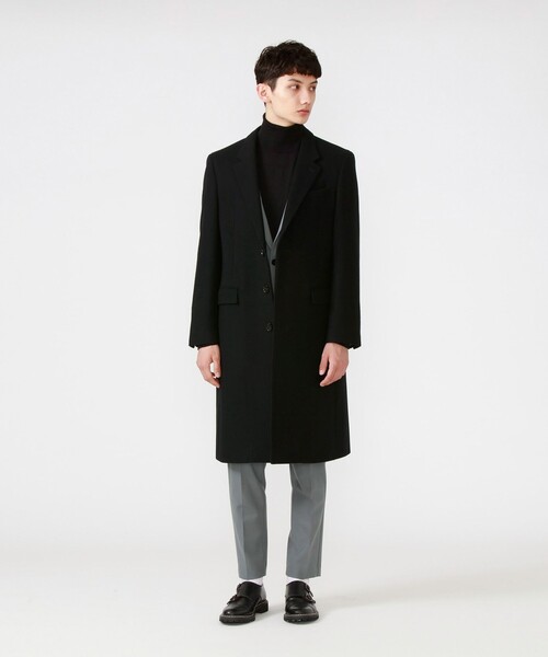 LOVELESS（ラブレス） チェスターコート M ブラック メンズ : ZOZOTOWN