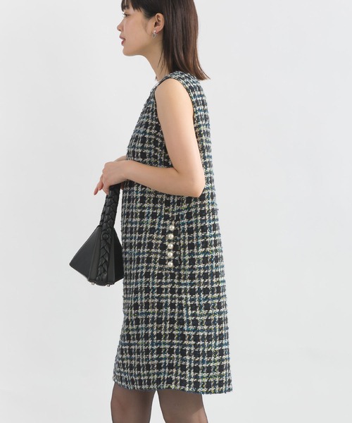 チェックチュールマキシワンピース [品番：MKSW0063247]｜EATME