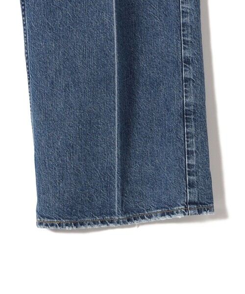 [upperhights] повреждение обработка Denim брюки SMALL голубой женский 