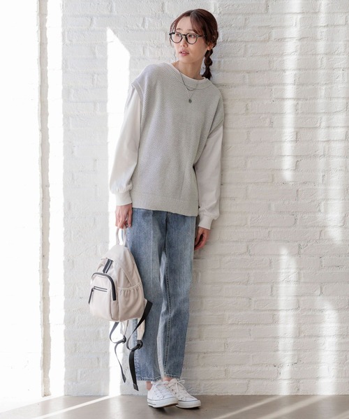 「GLOBAL WORK」 デニムパンツ LARGE ブルー系その他 レディース