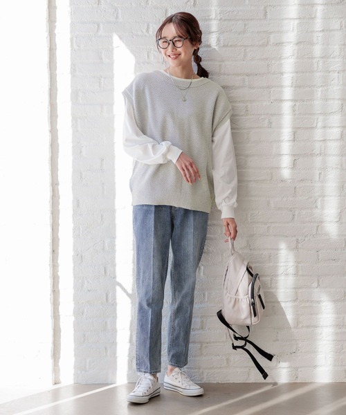 「GLOBAL WORK」 デニムパンツ LARGE ブルー系その他 レディース