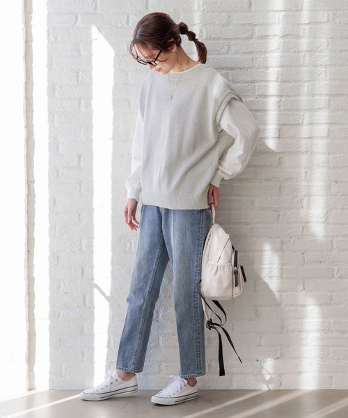「GLOBAL WORK」 デニムパンツ LARGE ブルー系その他 レディース