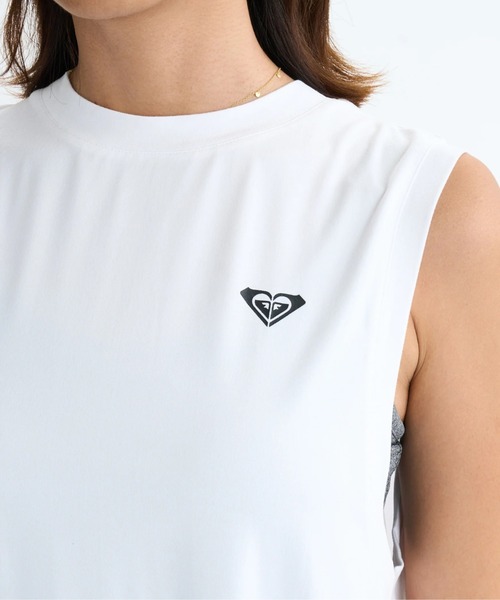 SHISHIKUI ホワイト ノースリーブタンクトップ ROXY タンクトップ ノースリーブ FEEL THE WIND TANK/ロキシー