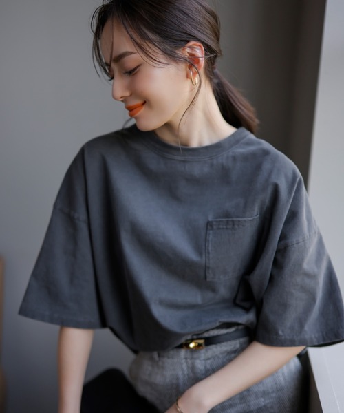 anuans（アニュアンス） 半袖Tシャツ FREE チャコールグレー