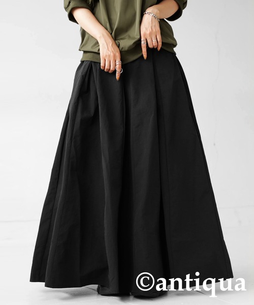 antiqua（アンティカ） 「patterntorso」フレアスカート FREE ブラック