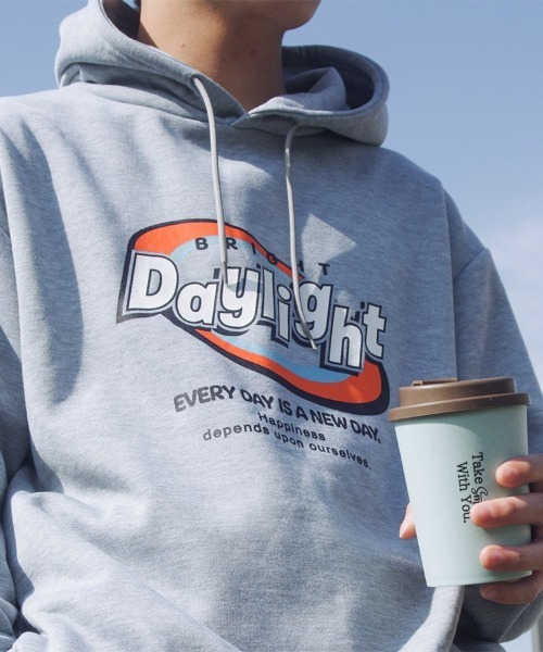 パーカー 「spiritoso」daylight ビッグプリント 裏起毛パーカー レディース メンズ | spiritoso | 04