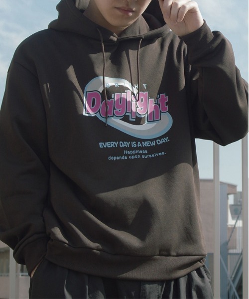 パーカー 「spiritoso」daylight ビッグプリント 裏起毛パーカー レディース メンズ | spiritoso | 05