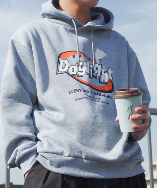 パーカー 「spiritoso」daylight ビッグプリント 裏起毛パーカー レディース メンズ | spiritoso | 10