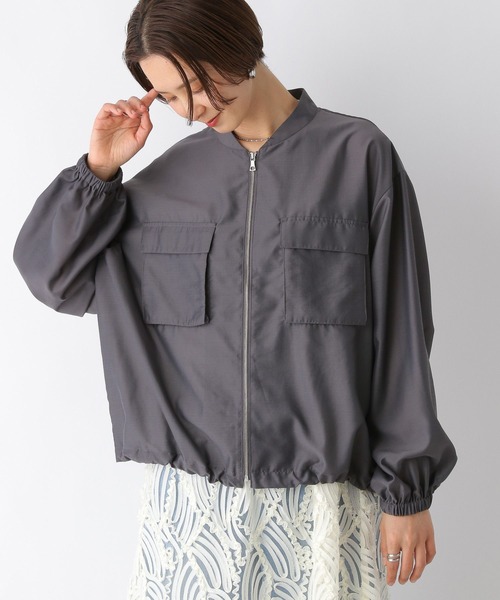 「LEPSIM」 ジップアップブルゾン FREE ネイビー レディース_画像5