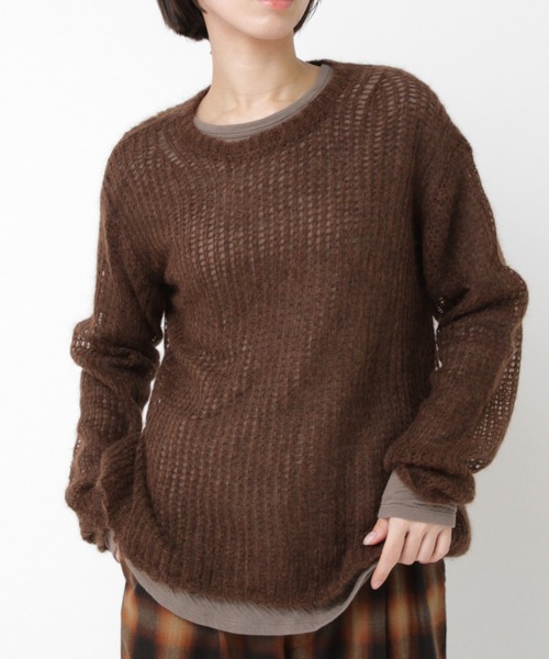 RNA-N（アールエヌエーエヌ） ニット セーター K2736 モヘアクループル  