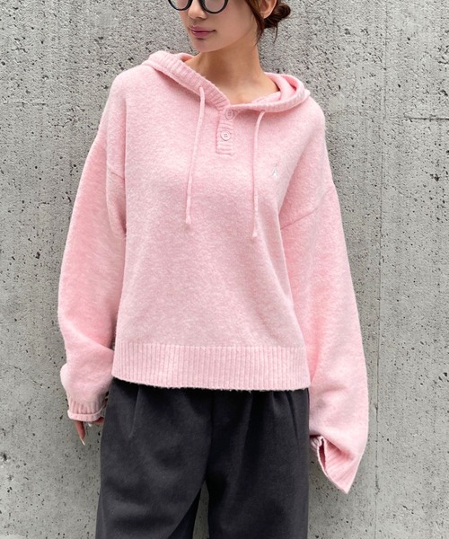 ALAND ニット セーター 「UNISEX」ALAND／Aロゴニットフーディー