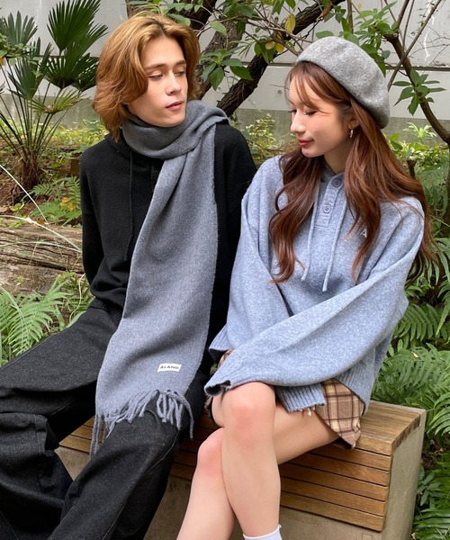 ALAND ニット セーター 「UNISEX」ALAND／Aロゴニットフーディー