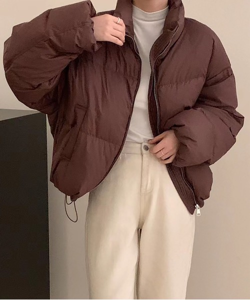 BLANC FICELLE ダウンコート ダウンジャケット スタンドカラー 中綿