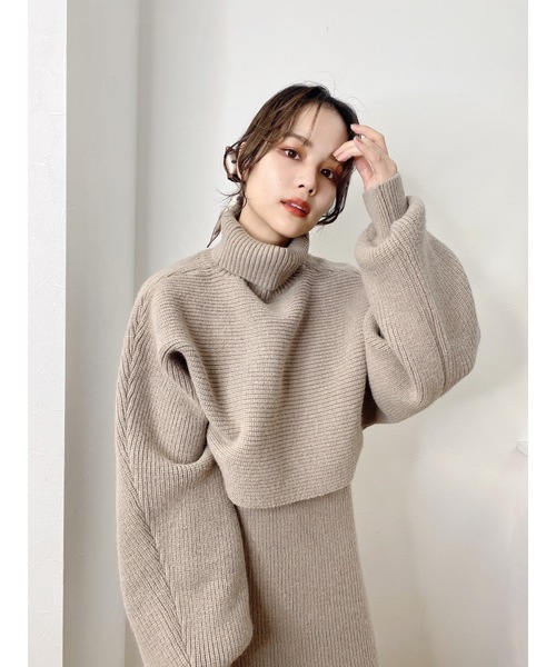 「JUMELLE」 コンビワンピース FREE ブラウン レディース_画像2