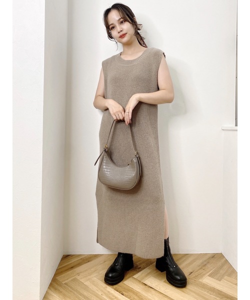 「JUMELLE」 コンビワンピース FREE ブラウン レディース_画像4