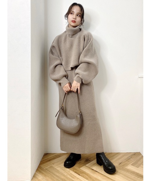 「JUMELLE」 コンビワンピース FREE ブラウン レディース_画像5