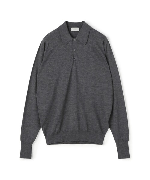 セーター ニット JOHN SMEDLEY  DORSET メリノウール ポロカラープルオーバーニット メンズの画像