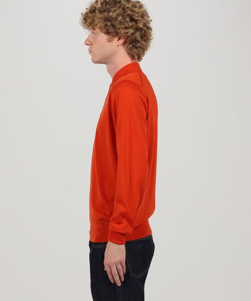 セーター ニット JOHN SMEDLEY  DORSET メリノウール ポロカラープルオーバーニット メンズの画像