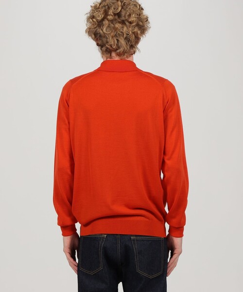 セーター ニット JOHN SMEDLEY  DORSET メリノウール ポロカラープルオーバーニット メンズの画像
