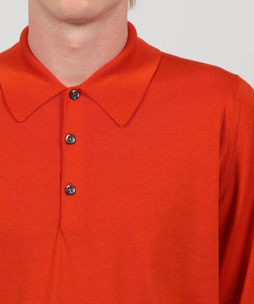 セーター ニット JOHN SMEDLEY  DORSET メリノウール ポロカラープルオーバーニット メンズの画像