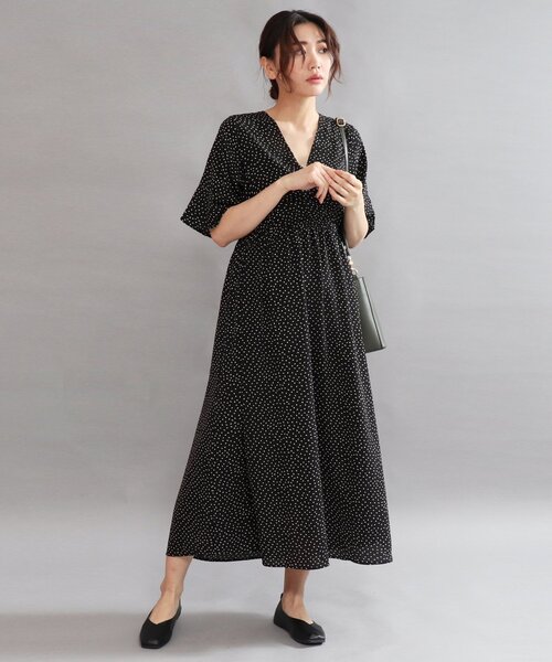 「AULI」 半袖ワンピース FREE ブラウン レディース_画像8