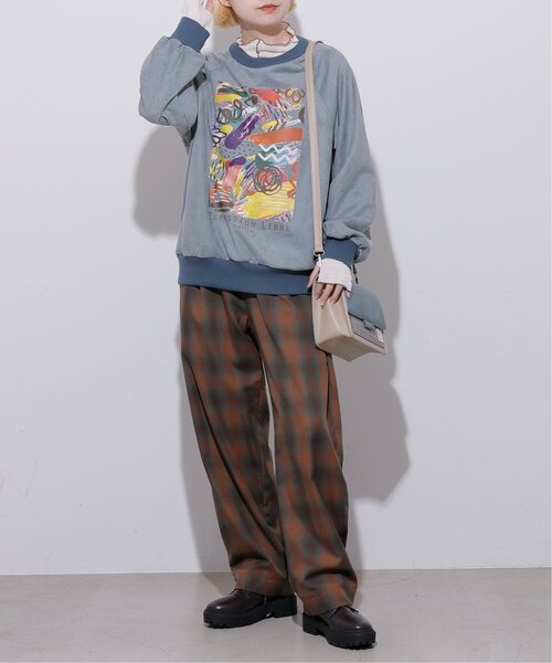 「DOUBLE NAME」 スウェットカットソー FREE キナリ レディース_画像4