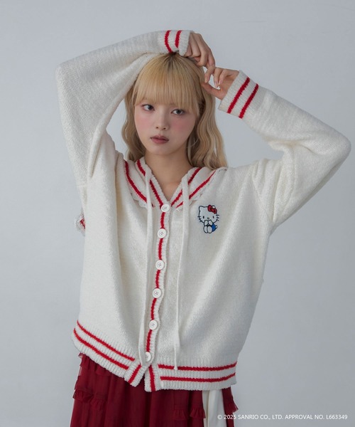 sanrio（サンリオ） カーディガン 「HELLO KITTY」ハローキティコラボ
