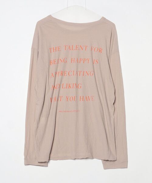 「PROTAGONISTA」 長袖カットソー FREE ベージュ レディース_画像2