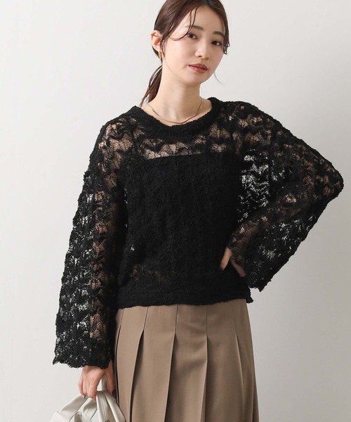 「Gready Brilliant」 長袖ニット 38 レッド レディース_画像3