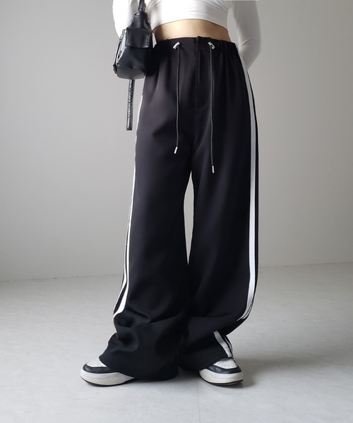 「me+em select」 カーゴパンツ LARGE ブラック レディース_画像4