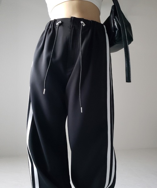 「me+em select」 カーゴパンツ LARGE ブラック レディース_画像9