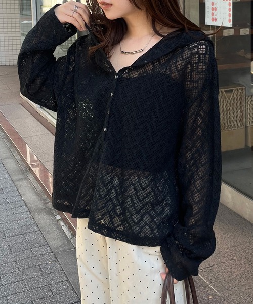 トップス rannn rienda | BIGカラーニットトップス (ニット ) |SHEL'TTER WEBSTORE